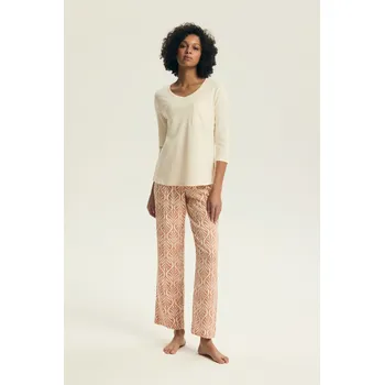 DÁMSKÉ PYŽAMO DENISE 43671 SS26 CREAM-PEACH S