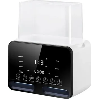 dětská jídelní sada Chytrá termoska na dětskou lahev s ohřívačem mléka a sterilizátorem lahví, 220V, PP, černá barva