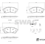 Sada brzdových destiček, kotoučová brzda SWAG 33 11 2511