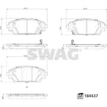 Sada brzdových destiček, kotoučová brzda SWAG 33 10 9371