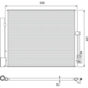 Klimatizace automobilu Kondenzátor, klimatizace VALEO 814382