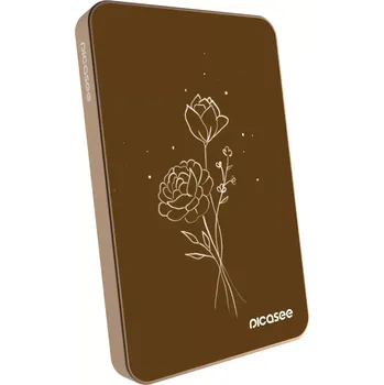 Powerbanka Picasee Powerbanka s MagSafe 5 000 mAh Zlatá - Brown flowers