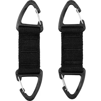 101 Inc. Double carabiner černá (2ks) (Karabina s popruhem 101 Inc. Double carabiner černá (2ks))