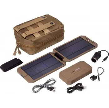 Powerbanka Power Traveller Powerbank Solar Extreme Tactical, PTL-EXT001 TAC solární powerbanka, max. nabíjení 1000 mA, 5 W, 12000 mAh