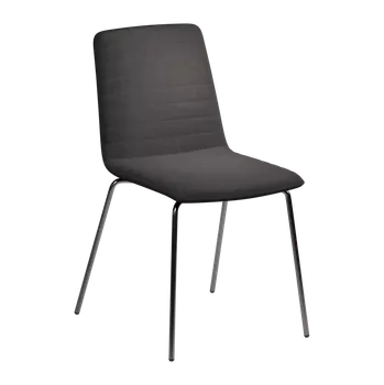 ARCA MEET CHROME, židle konferenční, chrom kříž, látka tmavě šedá