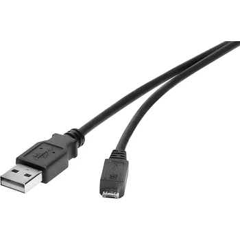 elektrický kabel USB 2.0 Renkforce RF-4463076, 0.30 m, černá