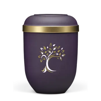 Smuteční dekorace Ekologická urna Velvet Baum - Violet