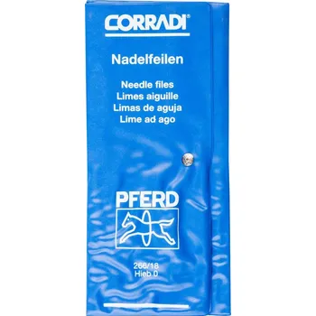 PFERD TOOLS 12315092 Sada jehlových pilníků CORRADI švýcarské síto 0 v PVC svinovací brašně Délka 180 mm 1 ks