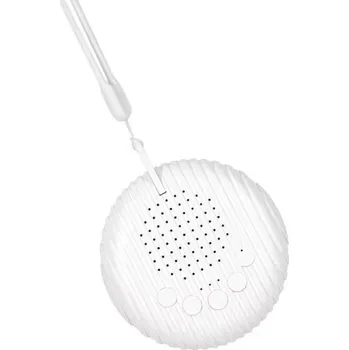 klip na dudlíky Přenosný stroj na uspávání dětí s 10 uklidňujícími zvuky, nastavitelná hlasitost, vestavěná dobíjecí baterie, USB, bílá barva