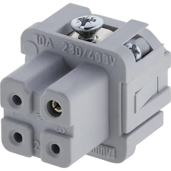 Elektrická zásuvka Amphenol C146 10B003 002 4-1 konektorová vložka, zásuvka Heavy|mate® C146 Počet kontaktů 3 plus PE 1 ks