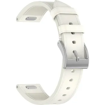 Příslušenství k fitness náramku Techsuit - Řemínek na hodinky 18 mm (W073) - Huawei Watch GT 4 (41 mm)/W1/Honor Watch S1/Garmin Venu 2S/Vivoactive 4S - bílý