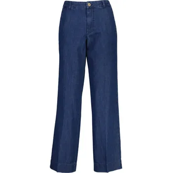 Dámské kalhoty KALHOTY GANT RELAXED COTTON LINEN JEANS MID BLUE WORN IN