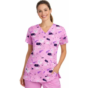 Zdravotnický oděv WonderWink Halena FELICIA Velikost XXXXL kočky