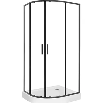 Kerra Solid 100x80 D sprchový kout s vaničkou, black Orientace: Pravá, 32969_PRA