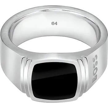 Prsten Pánský ocelový prsten s onyxem Odell 1580652 Hugo Boss / Obvod: 64 mm - 64 mm