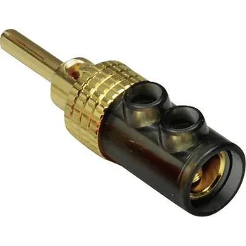 Krokosvorka BKL Electronic 0106008 banánkový konektor zástrčka, rovná Ø pin: 4 mm černá 1 ks