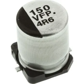 Kondenzátor 150μF ±20procent 80mΩ 35V dc SMD Elektrolytický řada FP SMD Panasonic