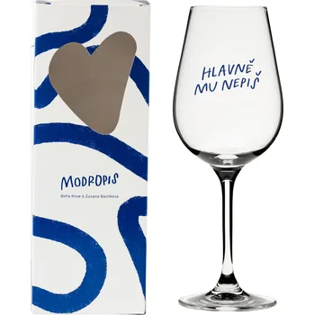Sklenice Bella Rose Sklenice na víno Hlavně mu nepiš + krabička