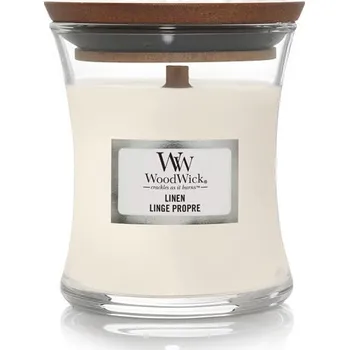 Svíčka Woodwick Linen váza malá 85 g