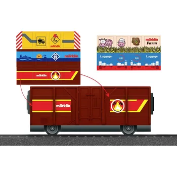 Vláček a vláčkodráha Märklin World 44143 H0 my world - otevřený nákladní vůz s nálepkou