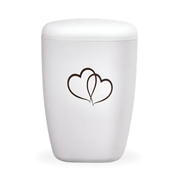 Smuteční dekorace Ekologická urna Contura Srdce - Bílá