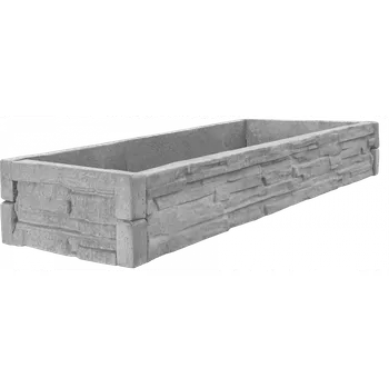 Vyvýšený záhon Betonový vyvýšený záhon - 0,5 x 2 x 0,25 m - štípaný kámen