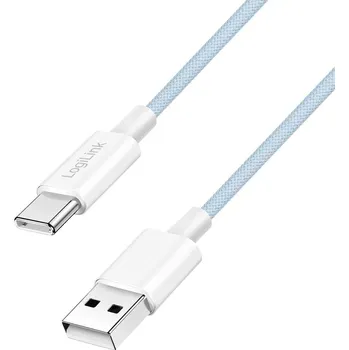 Datový kabel LogiLink Kabel USB-C USB 2.0 USB-A zástrčka, USB-C ® zástrčka 1.5 m modrá CU0331