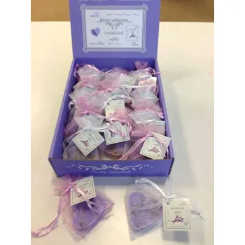 Koupelová kosmetika MÝDLO SRDCE LEVANDULE fialové 20 g - 24ks v disp.