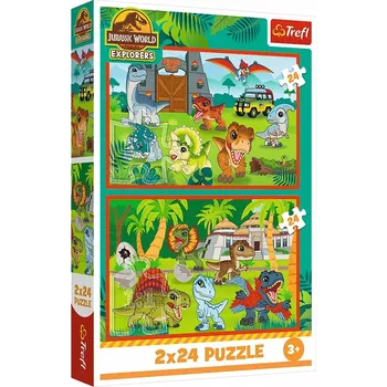 Puzzle TREFL Puzzle Jurassic World 2x24 dílků - Malí dinosauři