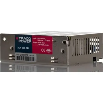 Měnič napětí Spínaný napájecí zdroj 60W, počet výstupů: 1, výstup: 24V dc 2.5A Montáž na rám TXLN TRACOPOWER