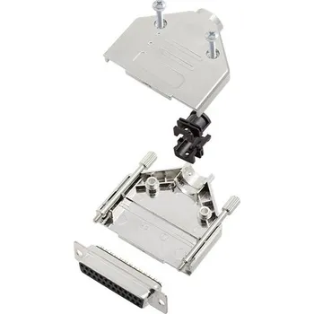 TRU COMPONENTS TCDTPKM25DBSK 7709396 sada D-SUB zásuvková lišta 180 ° Pólů: 25 pájecí kalíšek 1 ks