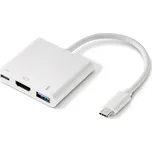 adaptér Renkforce [1x USB-C® zástrčka - 1x HDMI zásuvka, USB 3.2 gen. 1 zásuvka A, USB-C® zásuvka], bílá