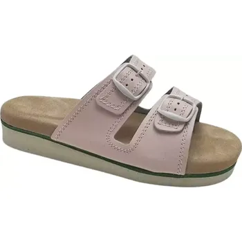 Dámská zdravotní obuv Kožené pantofle na hallux i patní ostruhy-růžové,vel. 36 - 42 vel. 37 - délka vnitřní stélky 23,5 cm