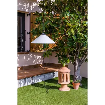 Venkovní osvětlení SAIGON šedá/bílá, přenosné a závěsné svítidlo R55 - FARO