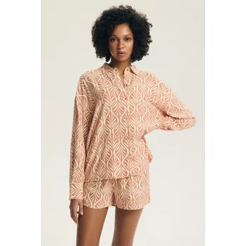 Pánské pyžamo DÁMSKÉ PYŽAMO DENISE 43664 SS26 broskev L