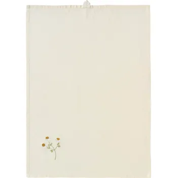 Utěrka Ib Laursen Bavlněná utěrka s výšivkou Flora Daisy