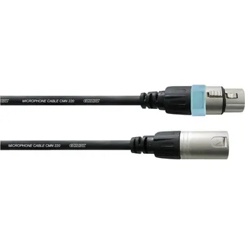 Audio kabel Cordial CCM 10 FM XLR propojovací kabel [1x XLR zásuvka - 1x XLR zástrčka] 10.00 m černá