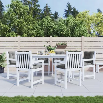 Podsedák vidaXL Podušky na židli nízké opěradlo 6 ks šedé 100x50x7 cm textil