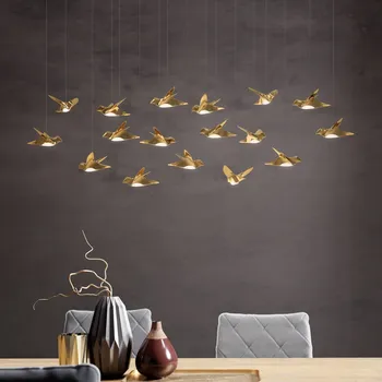 EGLO Stars Of Light LED závěsné světlo Paratebueno mosazné 17-fl 17 x 3 W LED - Doprava zdarma