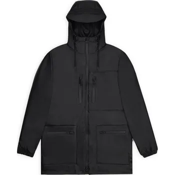 Pánská móda Bunda do deště Rains CARGO LONG JACKET W3 12060 01 BLACK m