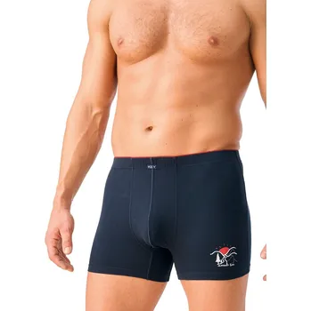 Boxerky Boxerky Key MXH 761 B26 M-2XL tmavě modrá M