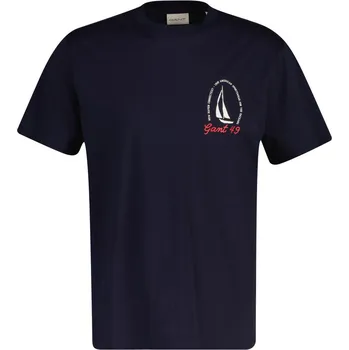 Pánské tričko TRIČKO GANT GRAPHIC SS TSHIRT EVENING BLUE