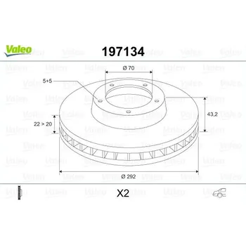 Brzdový kotouč Brzdový kotouč VALEO 197134