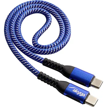 Prodlužovací kabel Akyga USB kabel USB-C ® zástrčka, USB-C ® zástrčka 0.50 m modrá AK-USB-36
