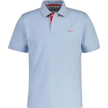 Pánská košile POLOKOŠILE GANT REG CONTRAST PIQUE SS POLO FRESH BLUE