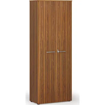 Nábytek B2B Partner Kancelářská skříň s dveřmi PRIMO WOOD, 800 x 420 x 2128 mm, ořech