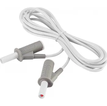 Měřicí kabel Velmi ohebné bezpečnostní měřicí kabely [lamelová zástrčka 4 mm - lamelová zástrčka 4 mm] 2.00 m;bílá;MSB-501 10 A