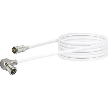 Audio kabel Schwaiger antény kabel [1x F rychlozástrčka - 1x Mini-DAT zástrčka] 3.00 m 90 dB bílá