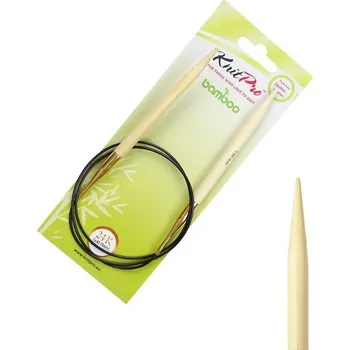 Nástroj na niť a příze Bambusové kruhové jehlice KnitPro Bamboo 80 cm 7 mm