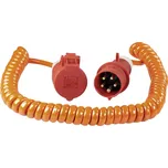 AS Schwabe 70416 napájecí prodlužovací kabel, 16 A, oranžová, červená, 5.00 m, spirálový kabel